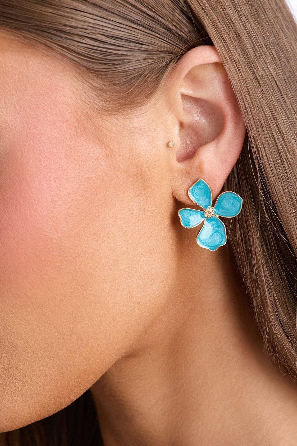 Flora Muse Earrings - Blue image 1