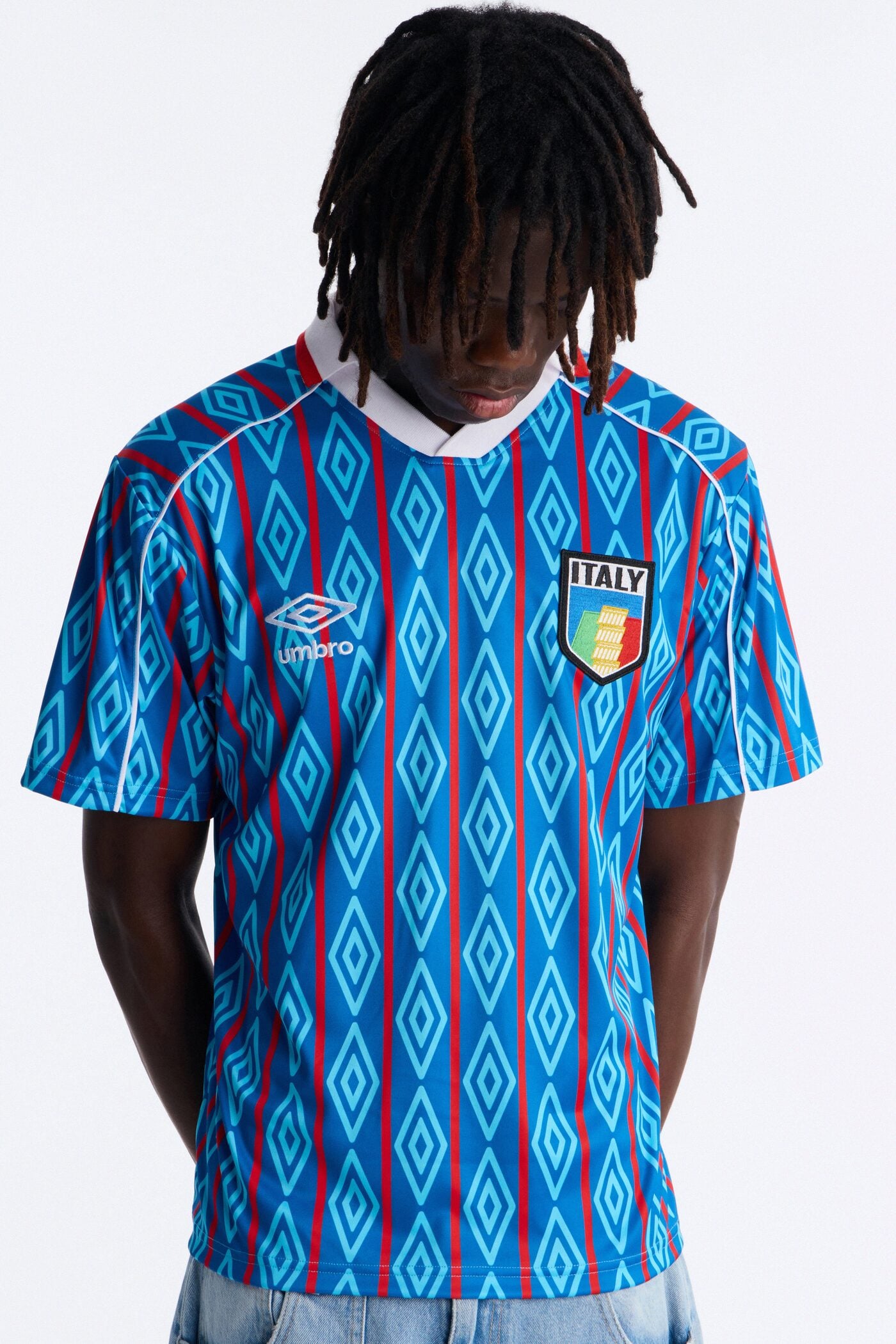 Umbro Italia Collar Soccer Jersey - Blue image 1