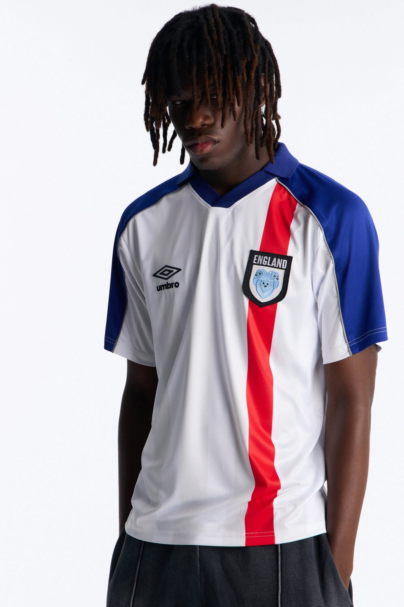 Umbro England Collar Soccer Jersey - White image 1
