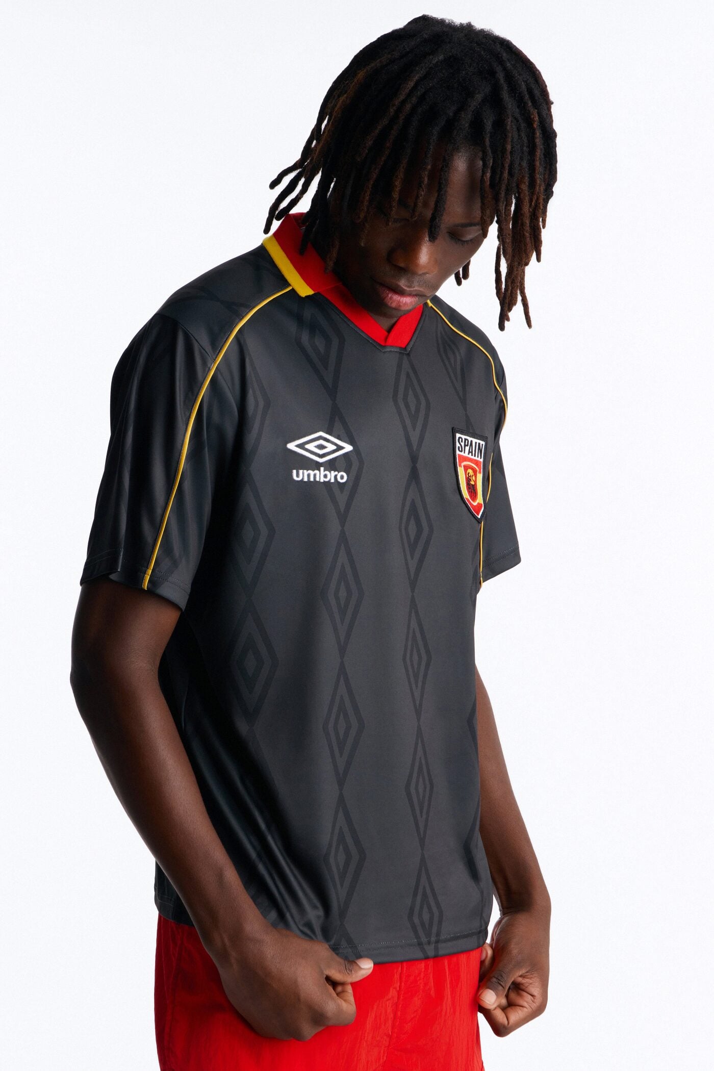 Umbro Spain Collar Soccer Jersey - Black image 1