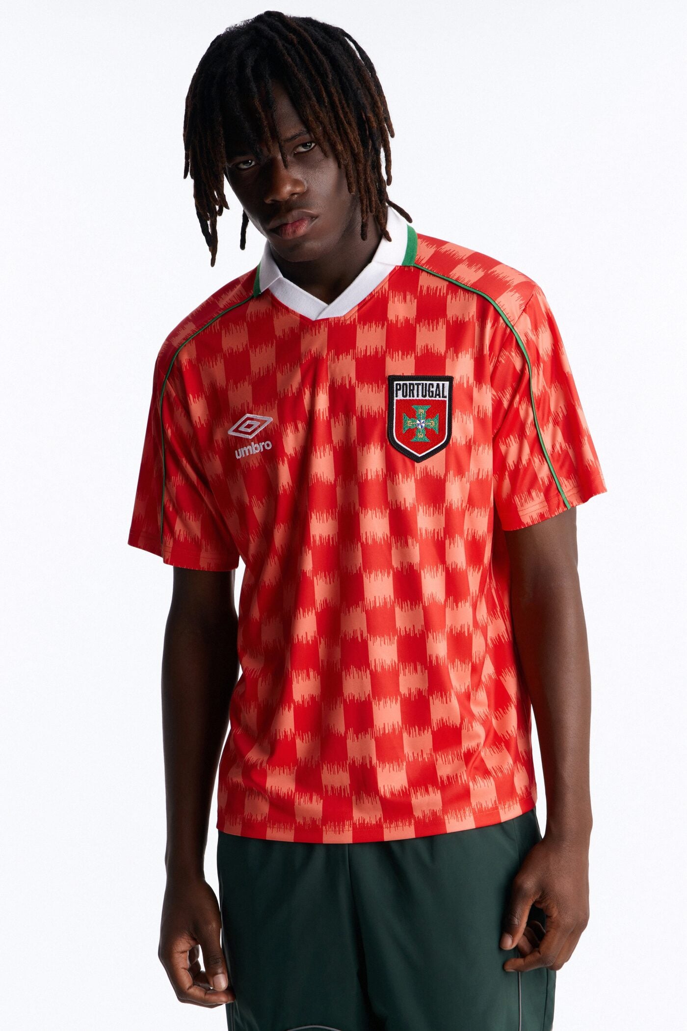 Umbro Portugal Collar Soccer Jersey - Red image 1