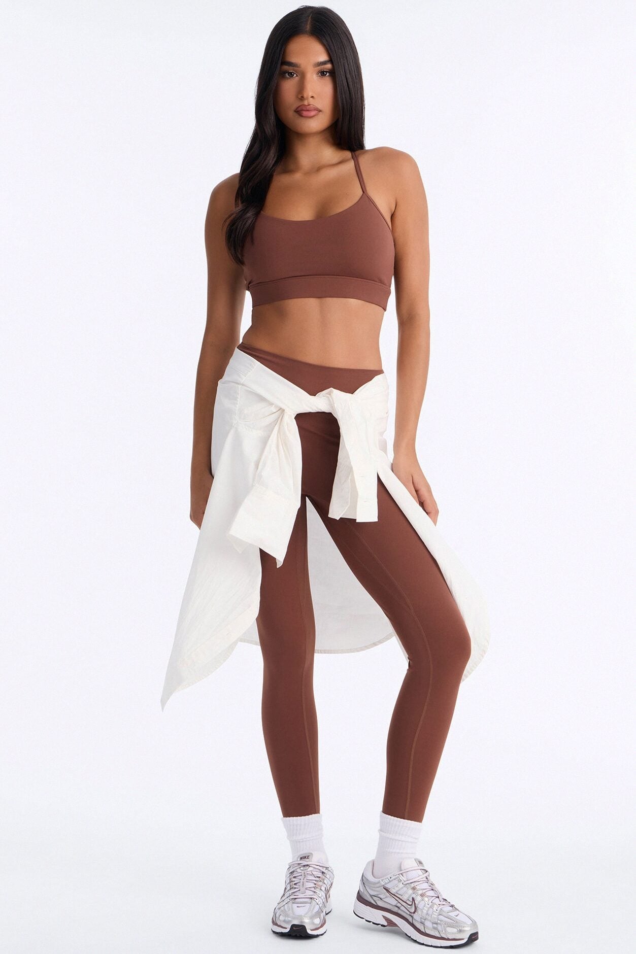 Work For It Active Pant Set - Brown image 1