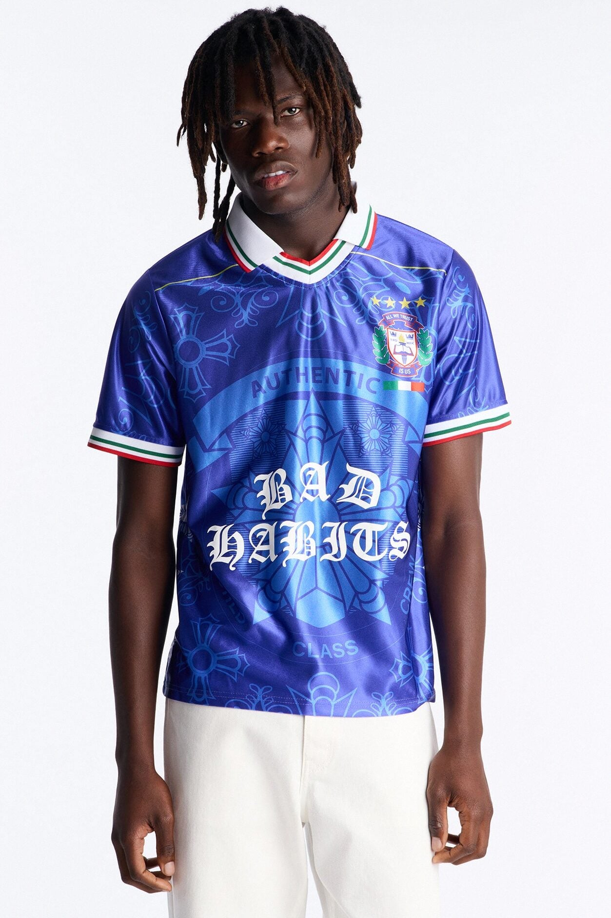 Bad Habits Soccer Jersey - Blue image 1