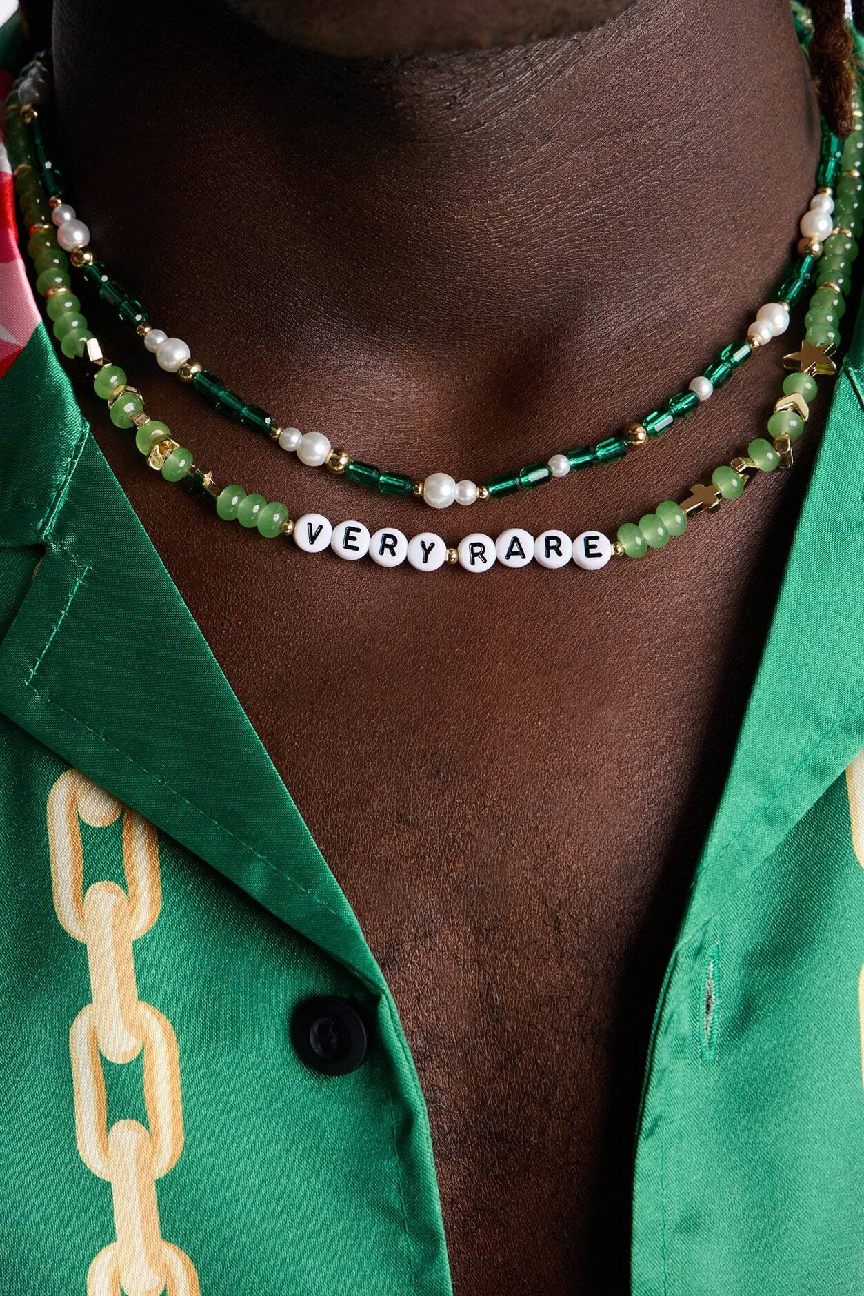 Very Rare Beaded Necklace Set - Gold image 1