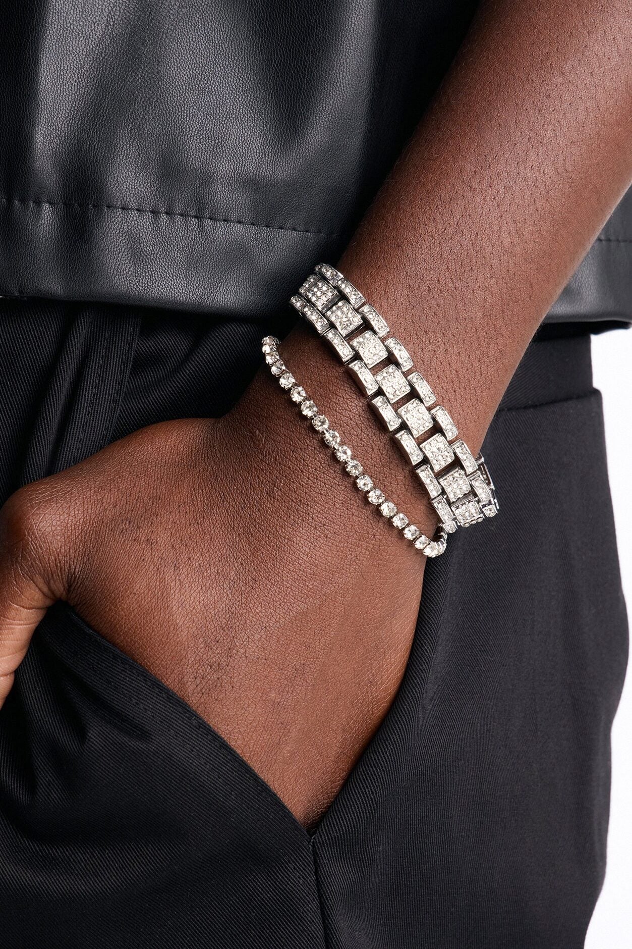 Forever Cold Iced Bracelet Set - Silver image 1