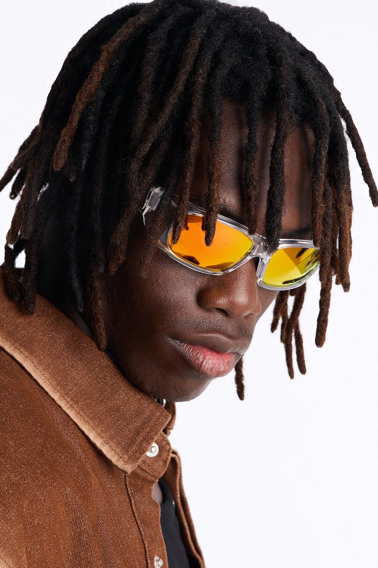 Missed Call Sport Wrap Sunglasses - Clear image 1