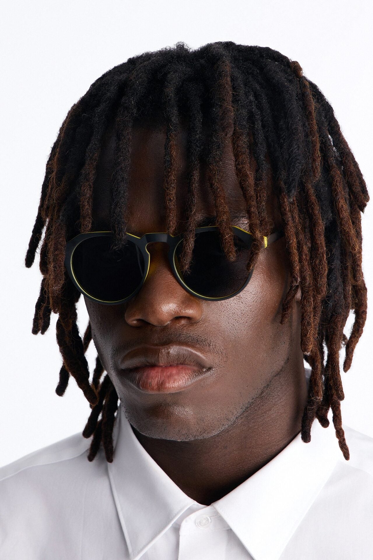 In Season Two Tone Sunglasses - Black/Yellow image 1