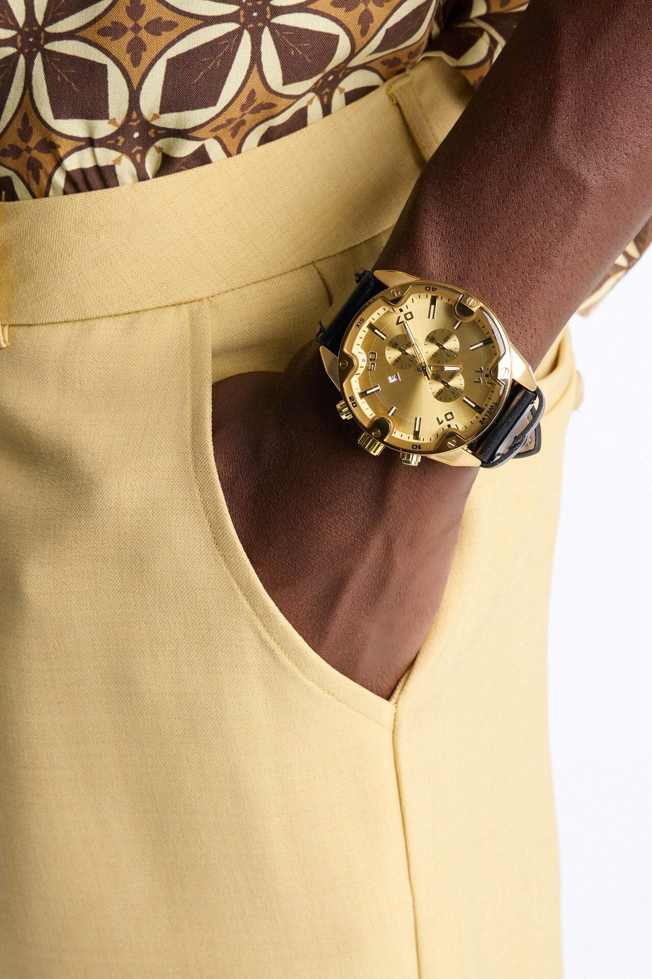 Apex Chronograph Watch - Gold/Black image 1