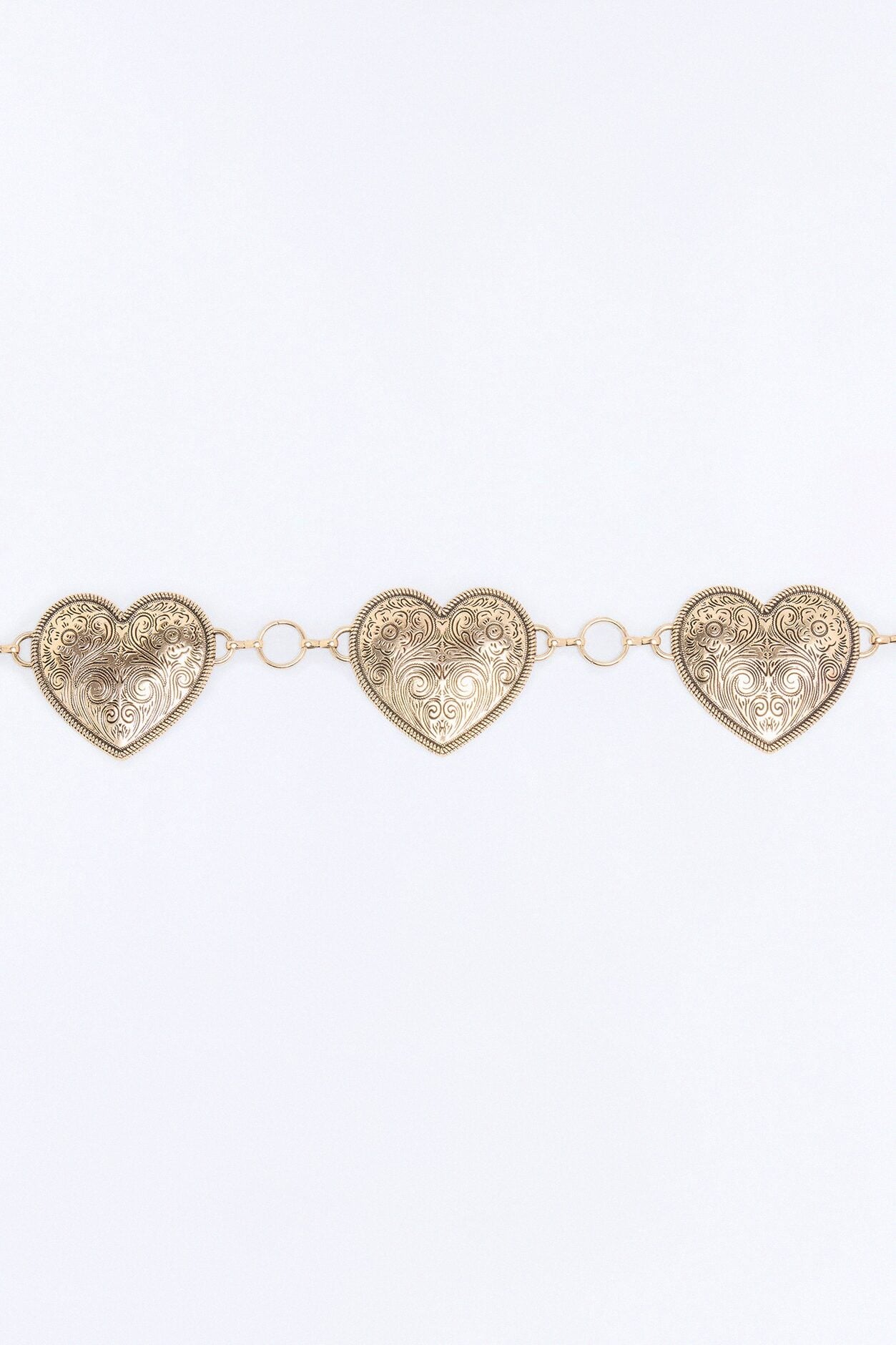 Don't Play With Cowboy's Heart Chain Belt - Gold image 1