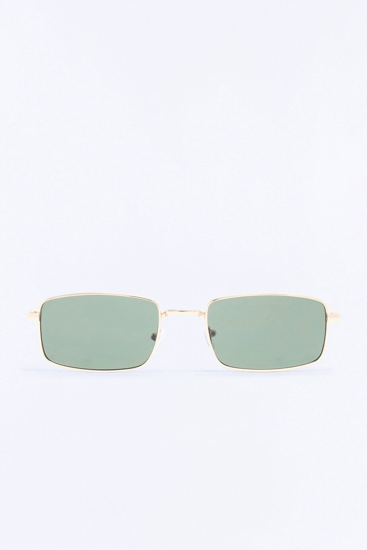 Why You Mad Square Metal Sunglasses - Gold image 1