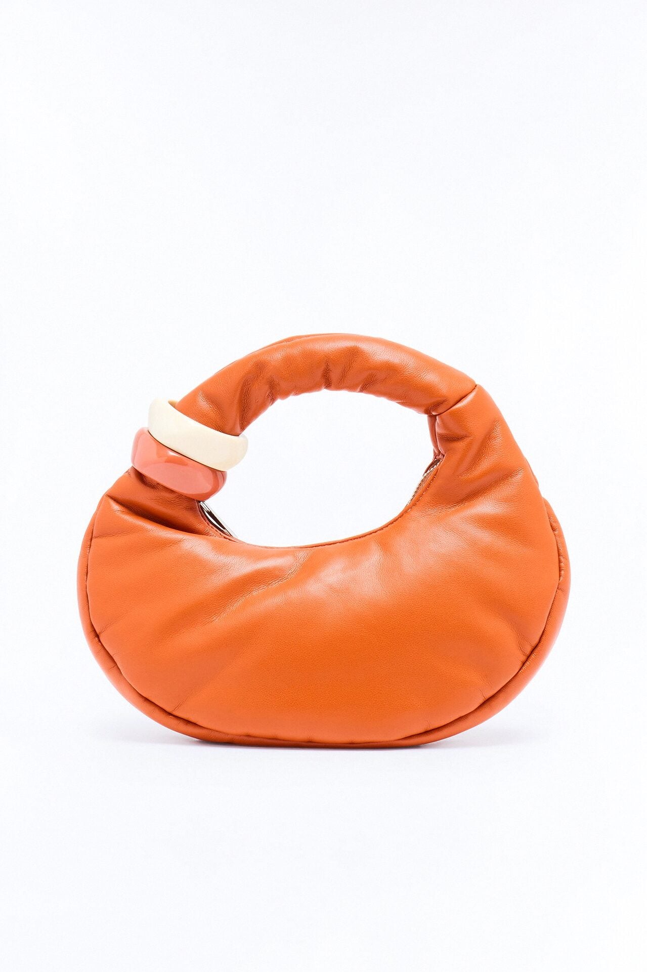 Softest All Around Faux Leather Satchel Handbag - Cognac image 1