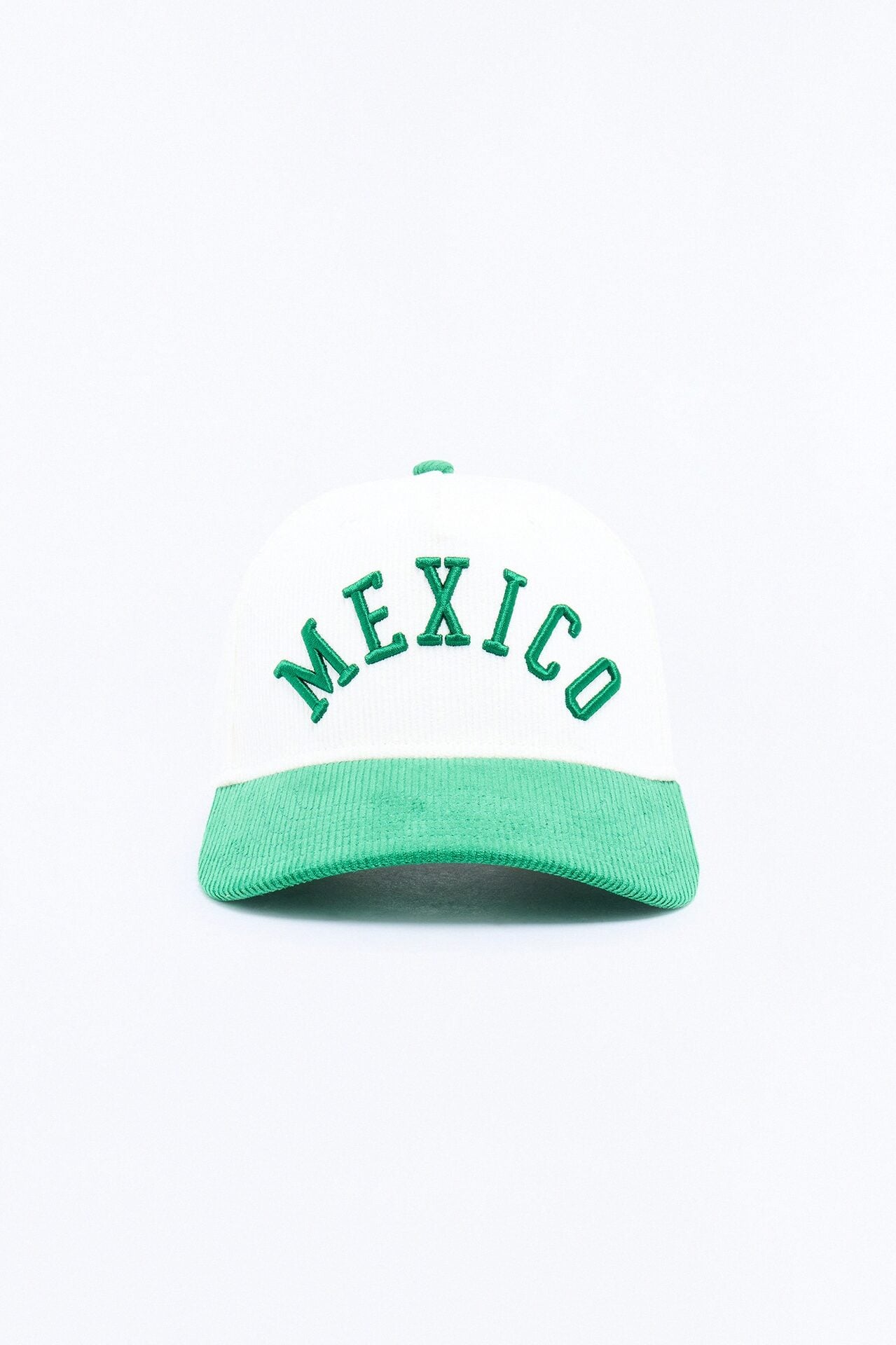 Mexico Corduroy Baseball Hat - White/combo image 1