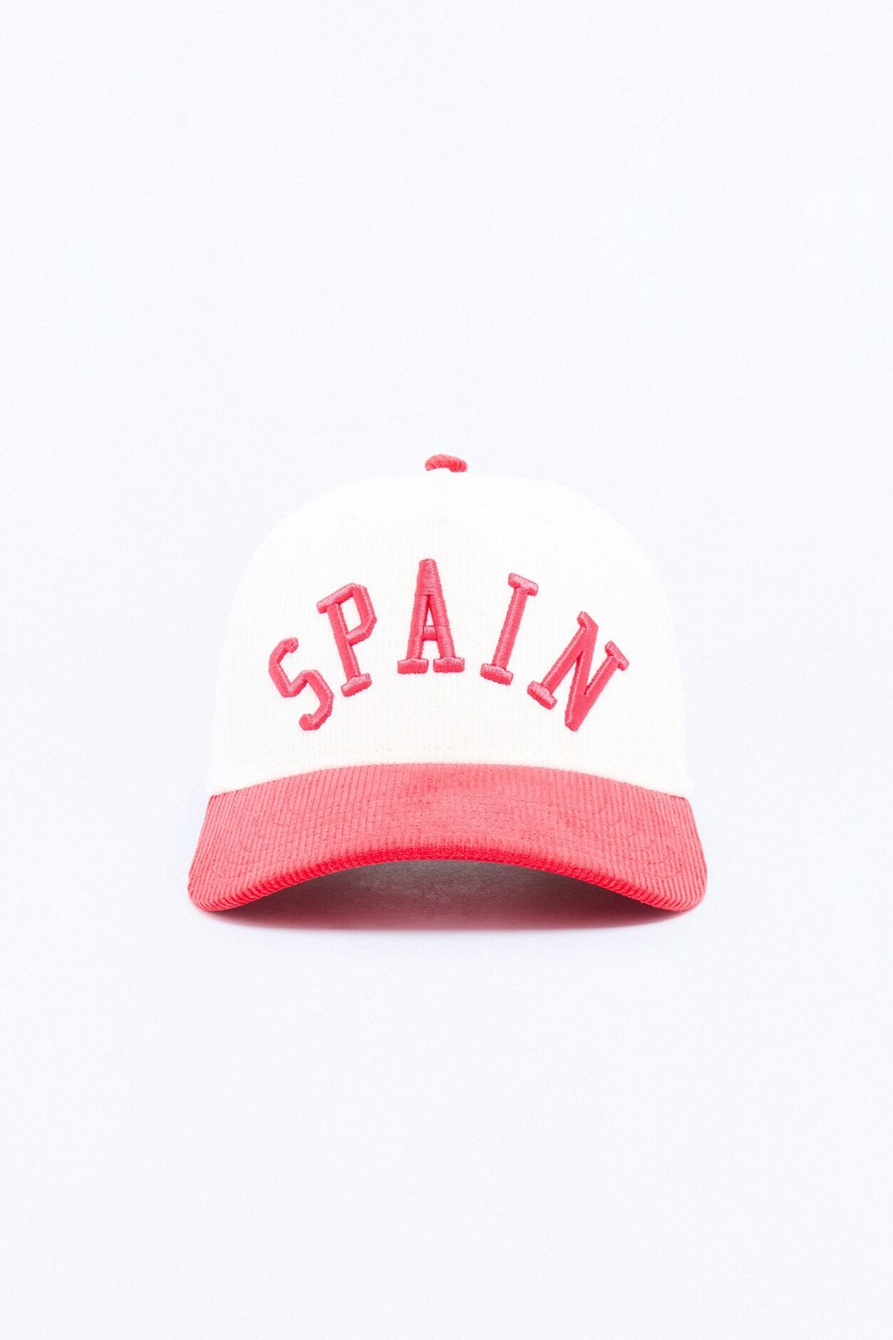 Spain Corduroy Baseball Hat - White/combo image 1
