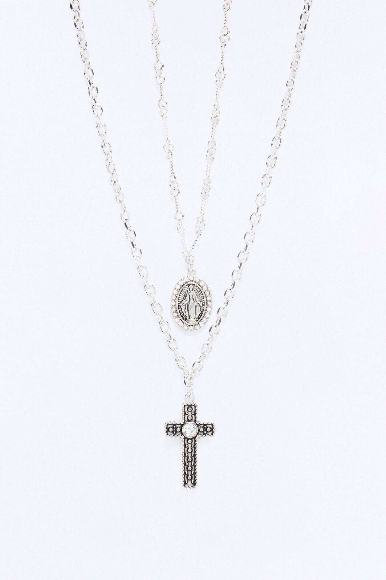 Reap Your Faith Necklace Set - Silver image 1
