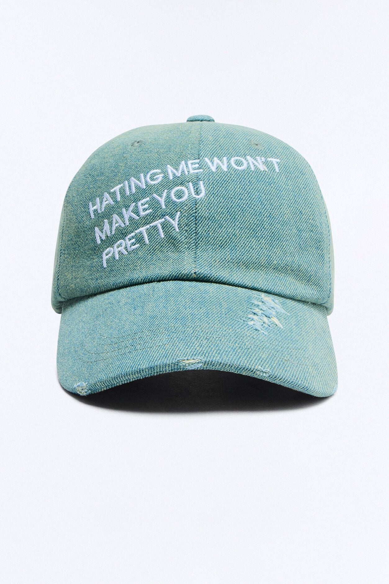 No Hate Denim Baseball Hat - Denim image 1
