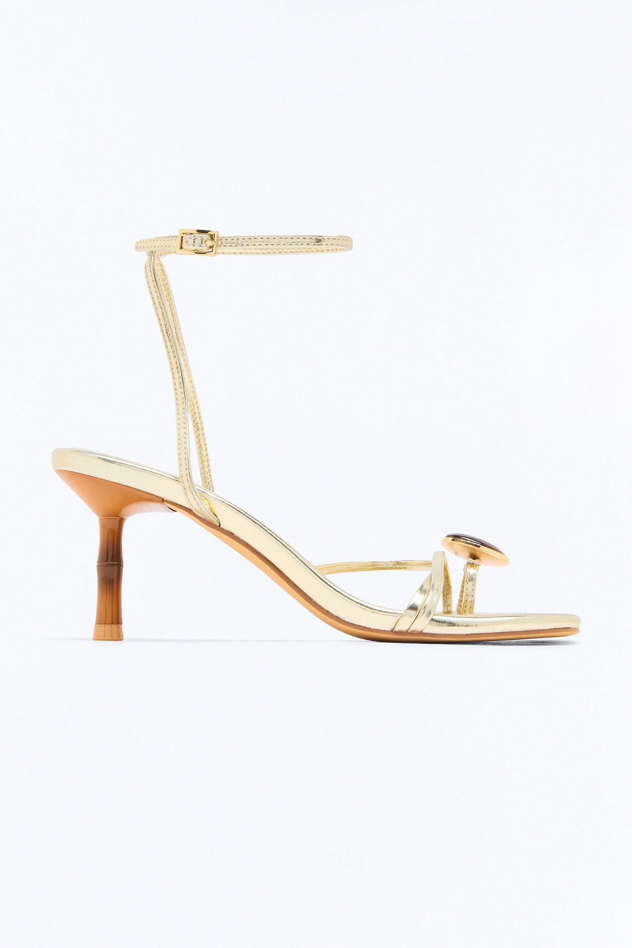 Rico Stone Toe Ring Heels - Gold image 1