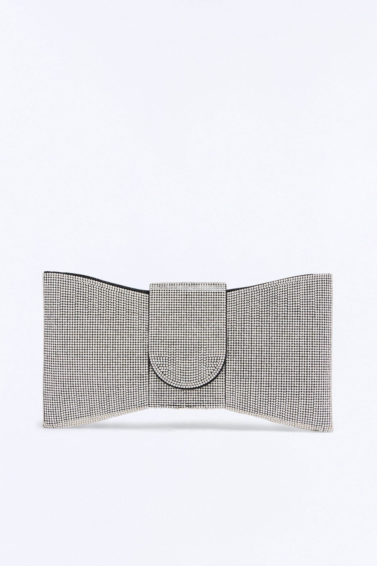 Black Tie Night Rhinestone Clutch - Silver image 1