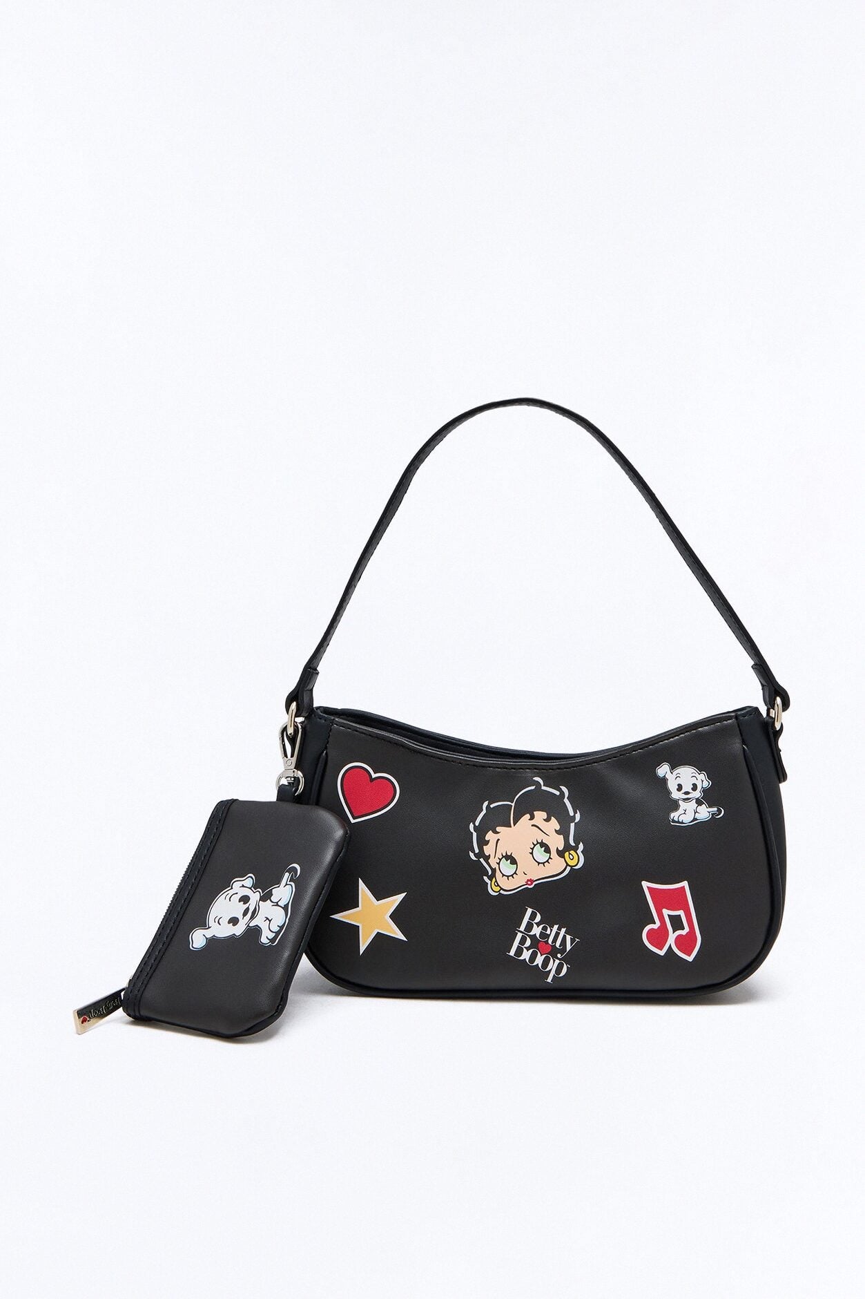 Betty Boop Icons Faux Leather Shoulder Handbag - Black image 1