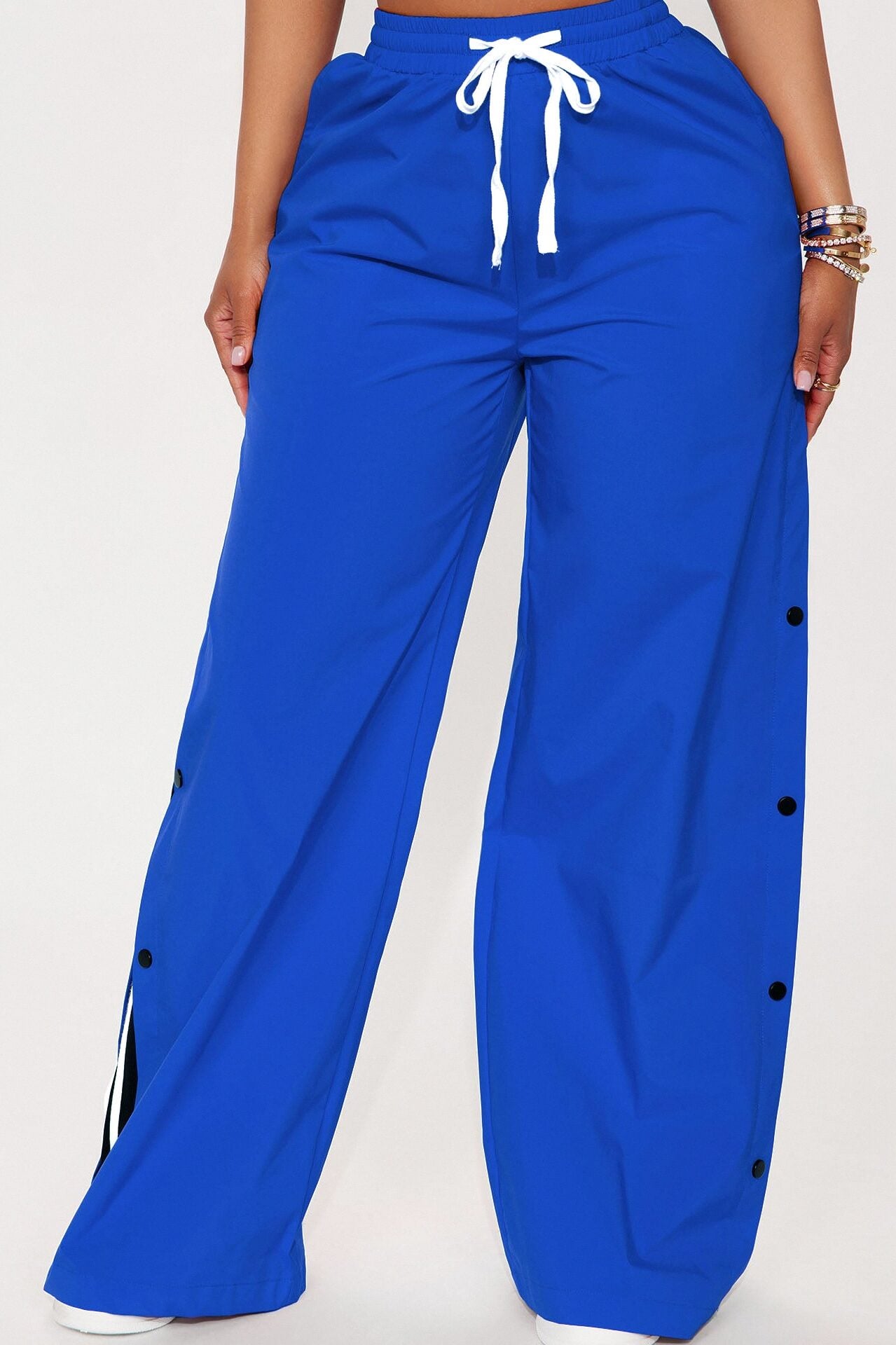 Jennie Snap Button Track Pant - Blue image 1