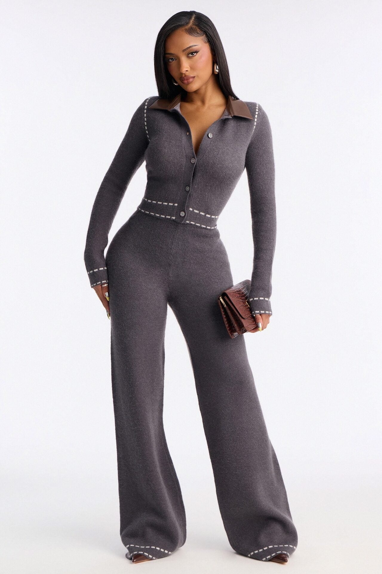 Cierra Sweater Pant Set - Grey image 1