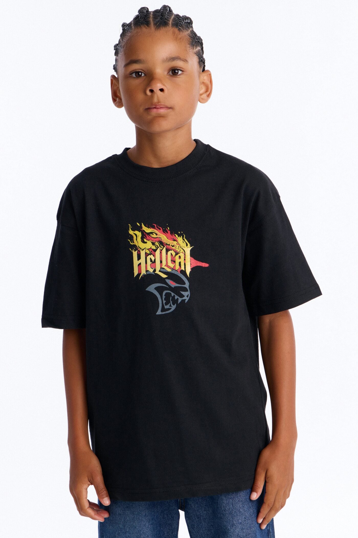 Mini Dodge Hellcat Born Bold Short Sleeve Tee - Black image 1