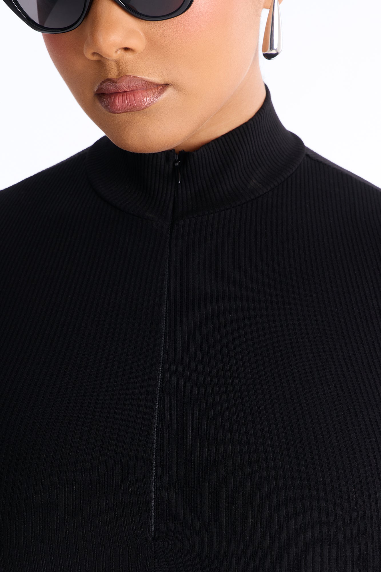 Mia Zip Snatched Pant Set - Black image 7