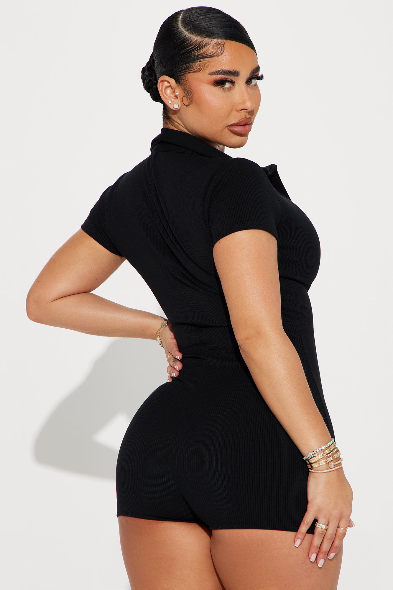 Shantel Snatched Romper - Black image 3