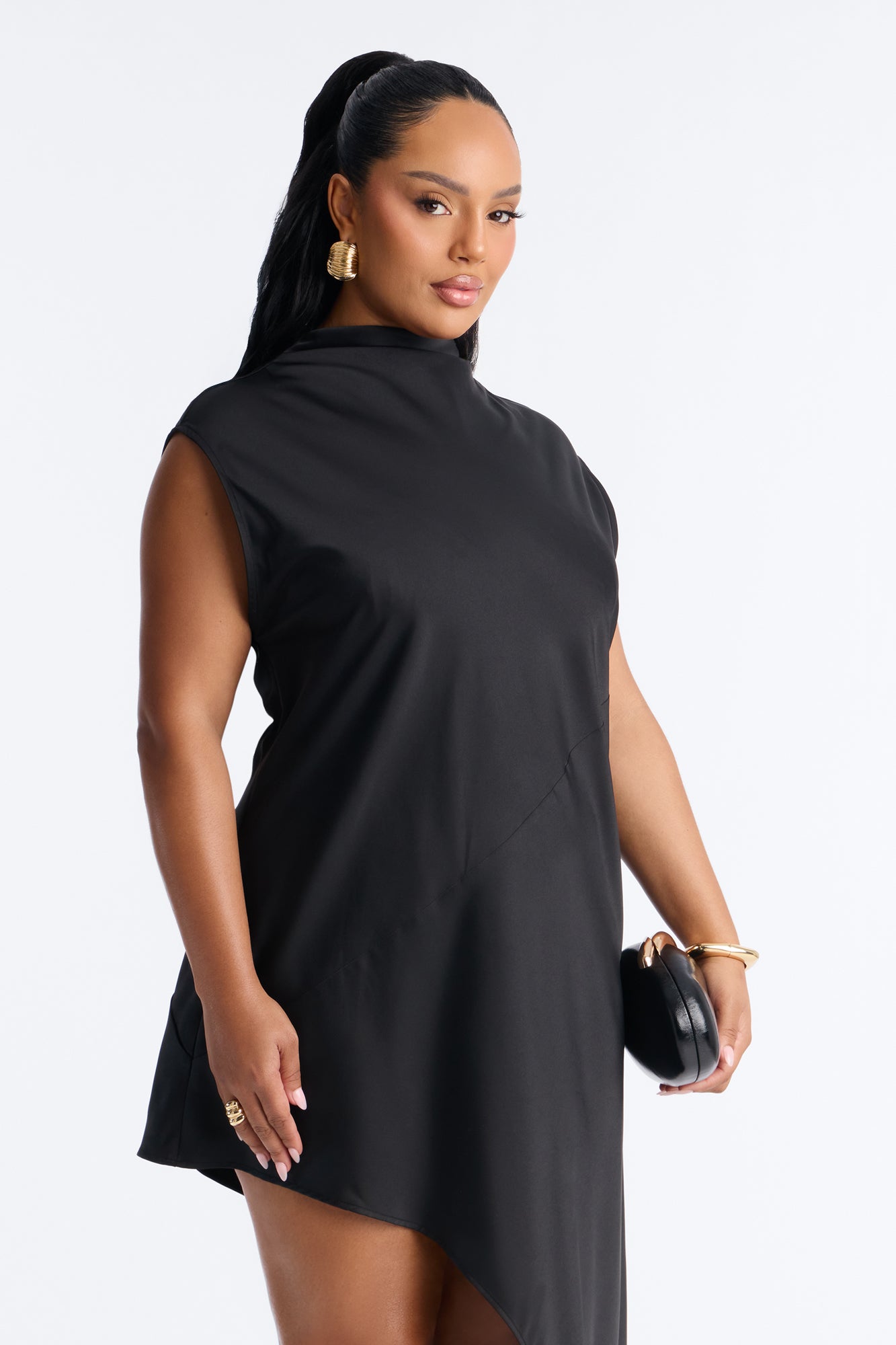 Sweet Surrender High Low Dress - Black image 6