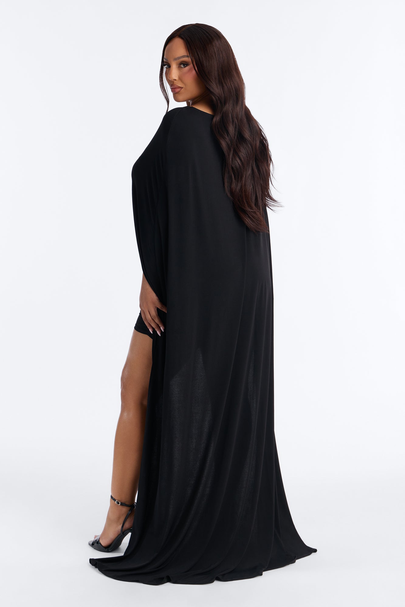 Zadie Babe Cape Mini Dress - Black image 8