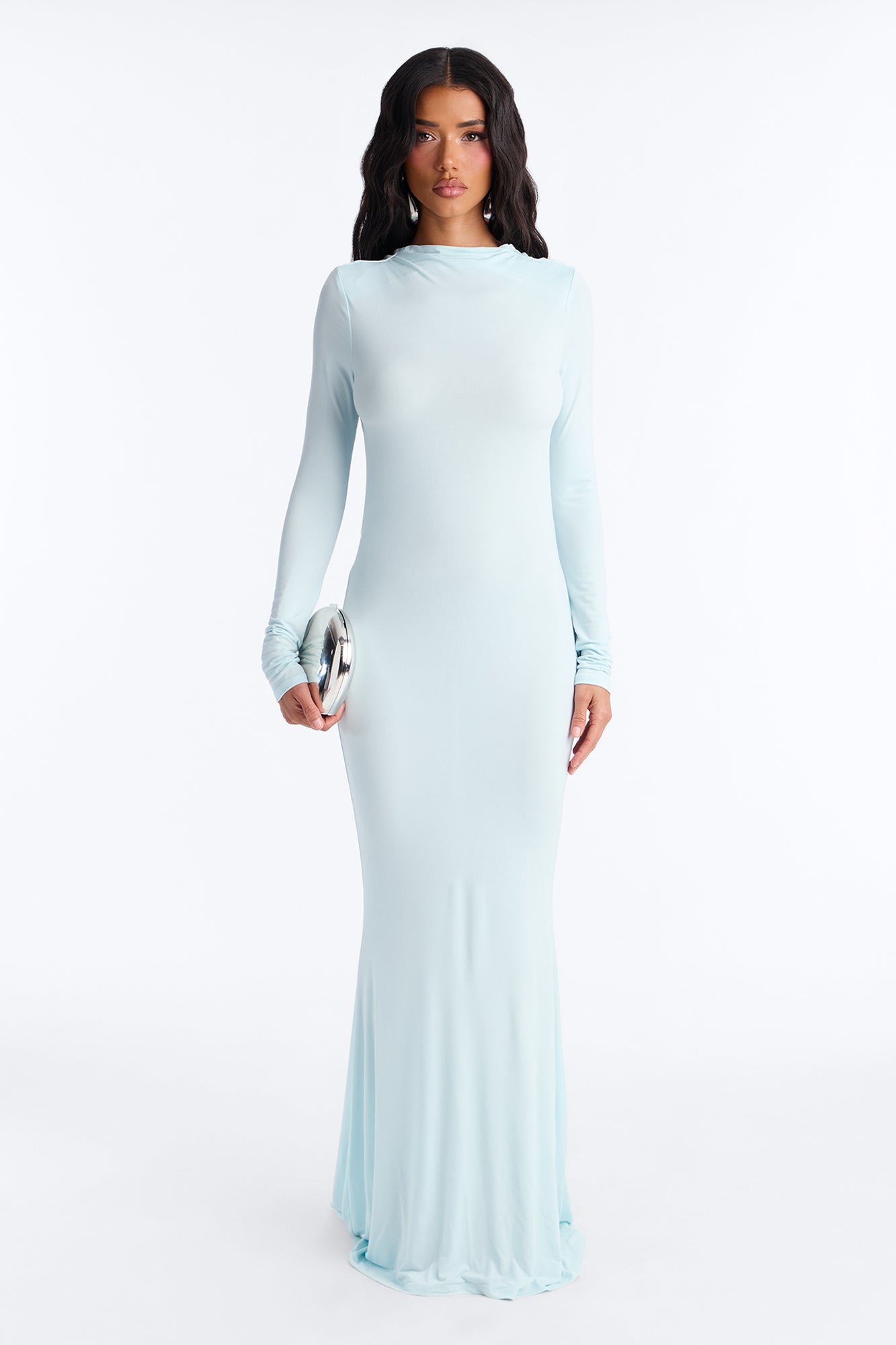 Pure Intent Jersey Gown - Light Blue image 2