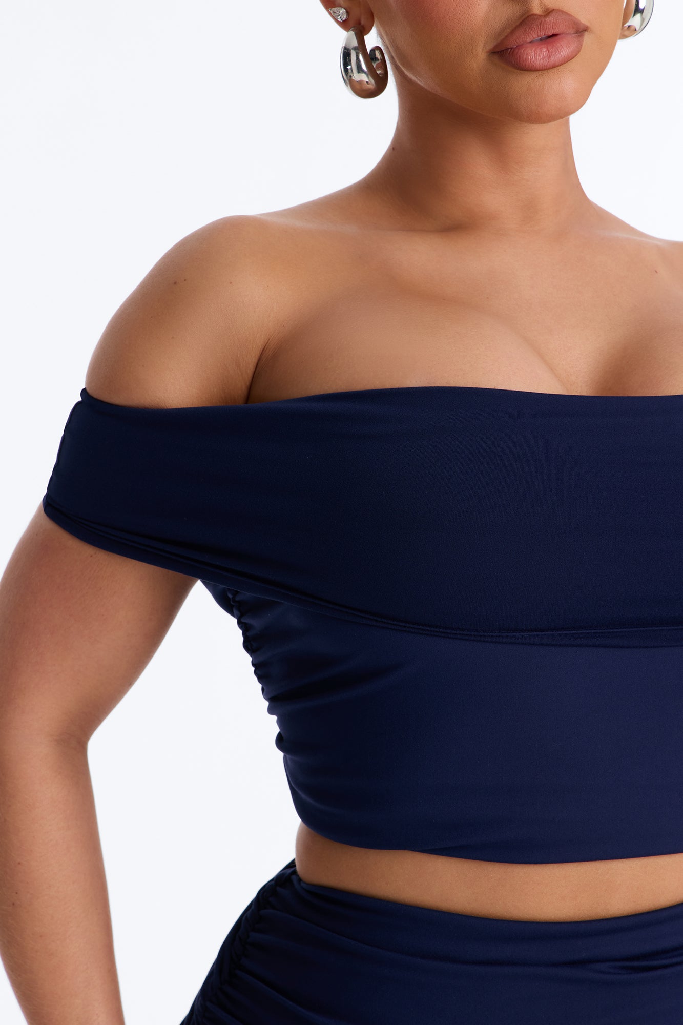 Bianca Matte Form Double Lined Maxi Skirt Set - Navy image 3