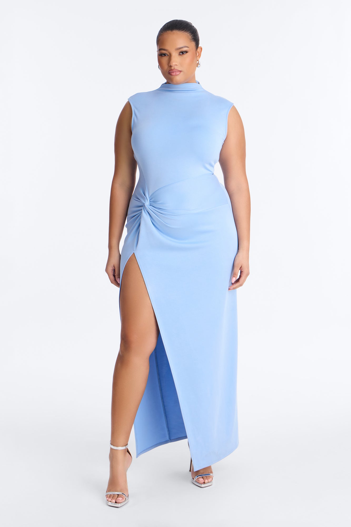 Vivi Twist Maxi Dress - Blue image 5