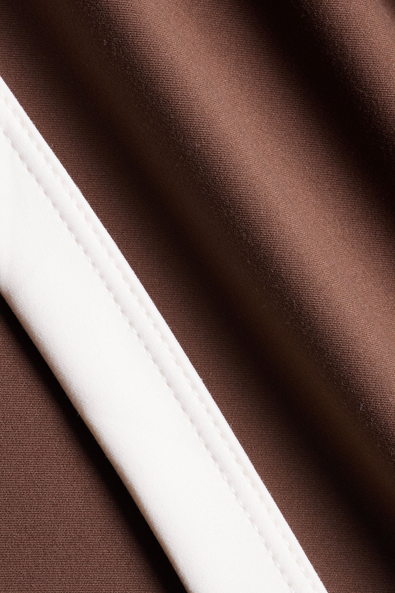 CloudForm™ High Neck Contrast Sports Top - Brown Combo image 4