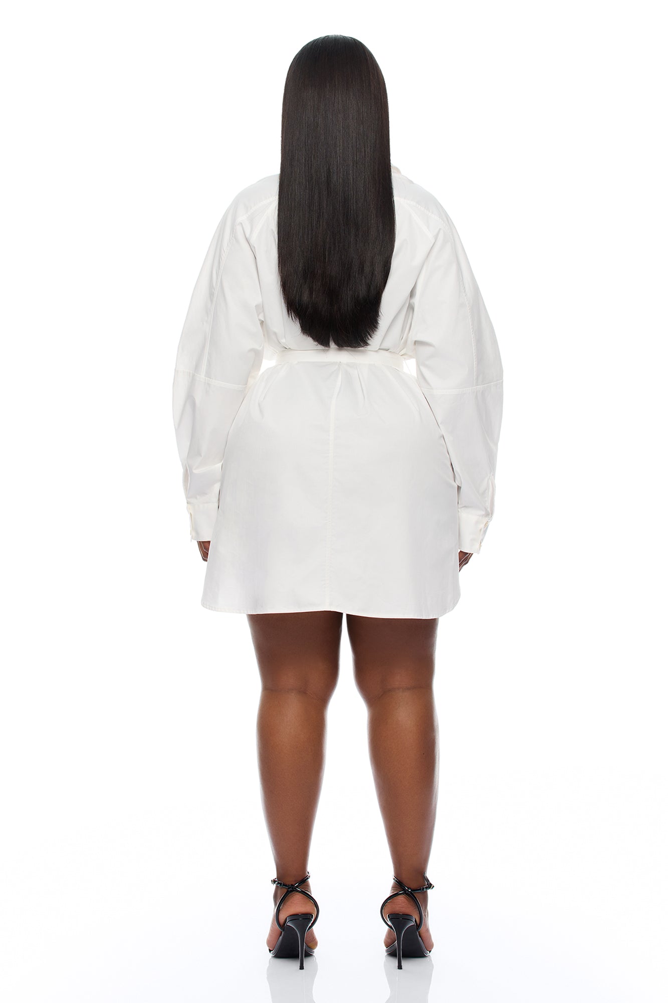 Ysabelle Belted Mini Shirt Dress - White image 9