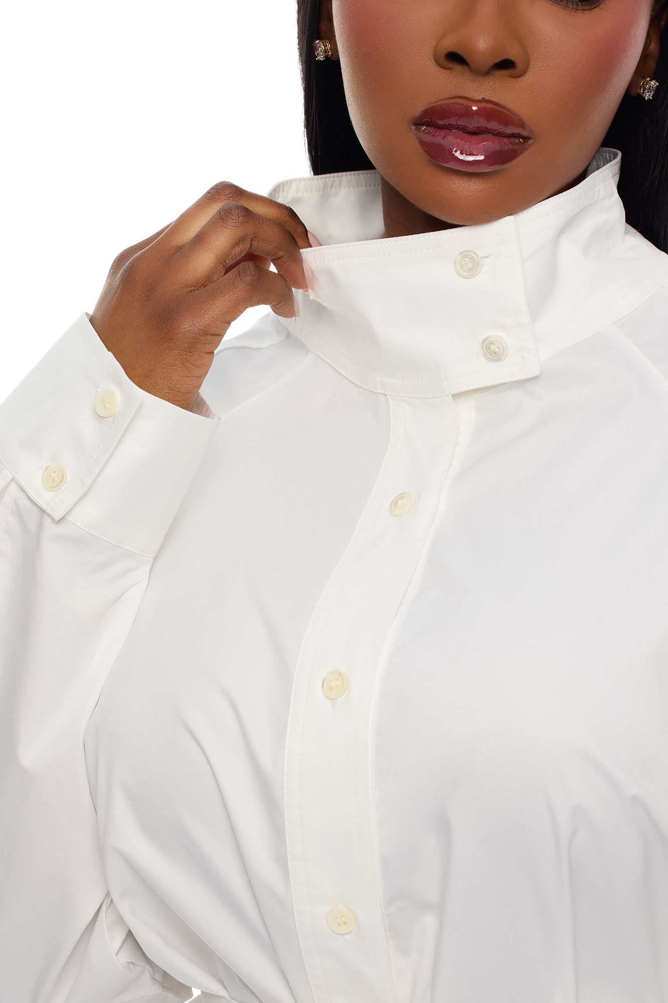 Ysabelle Belted Mini Shirt Dress - White image 8