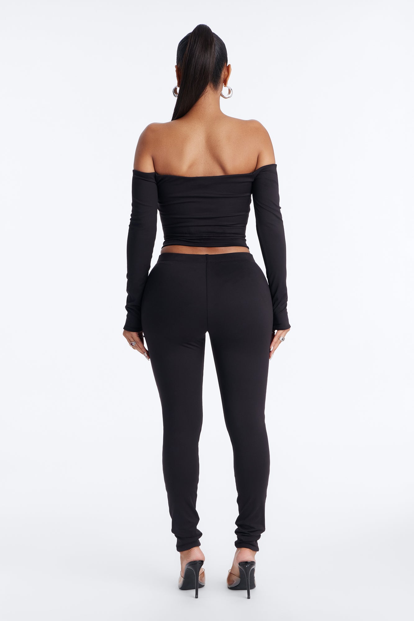 Bianca Matte Form Double Lined Pant Set - Black image 4