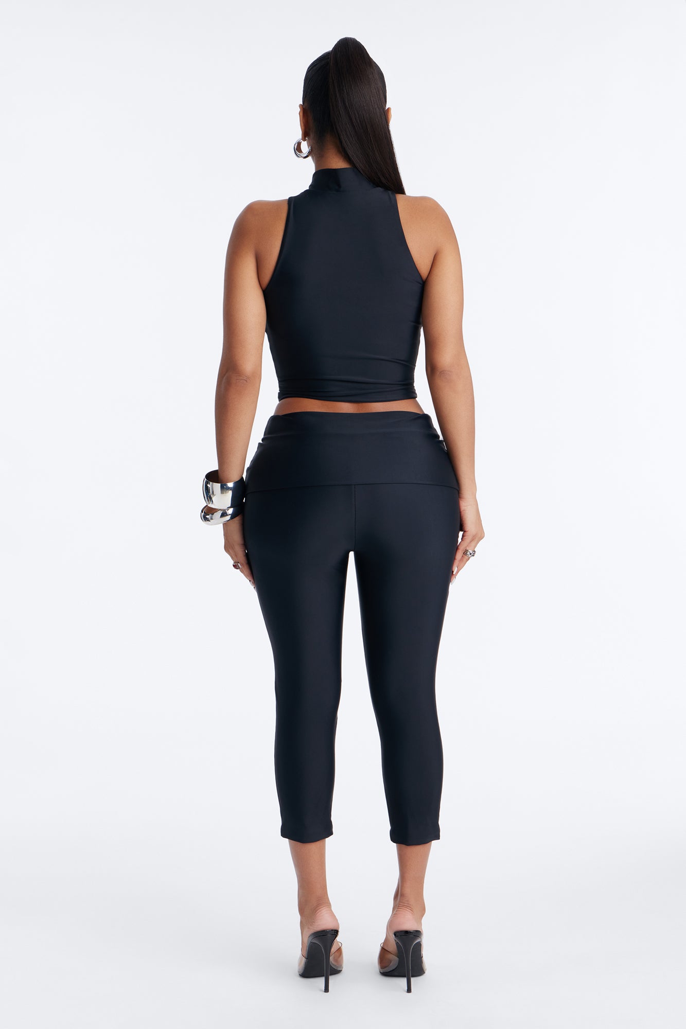 Roxy Form Double Lined Capri Pant Set - Black image 4