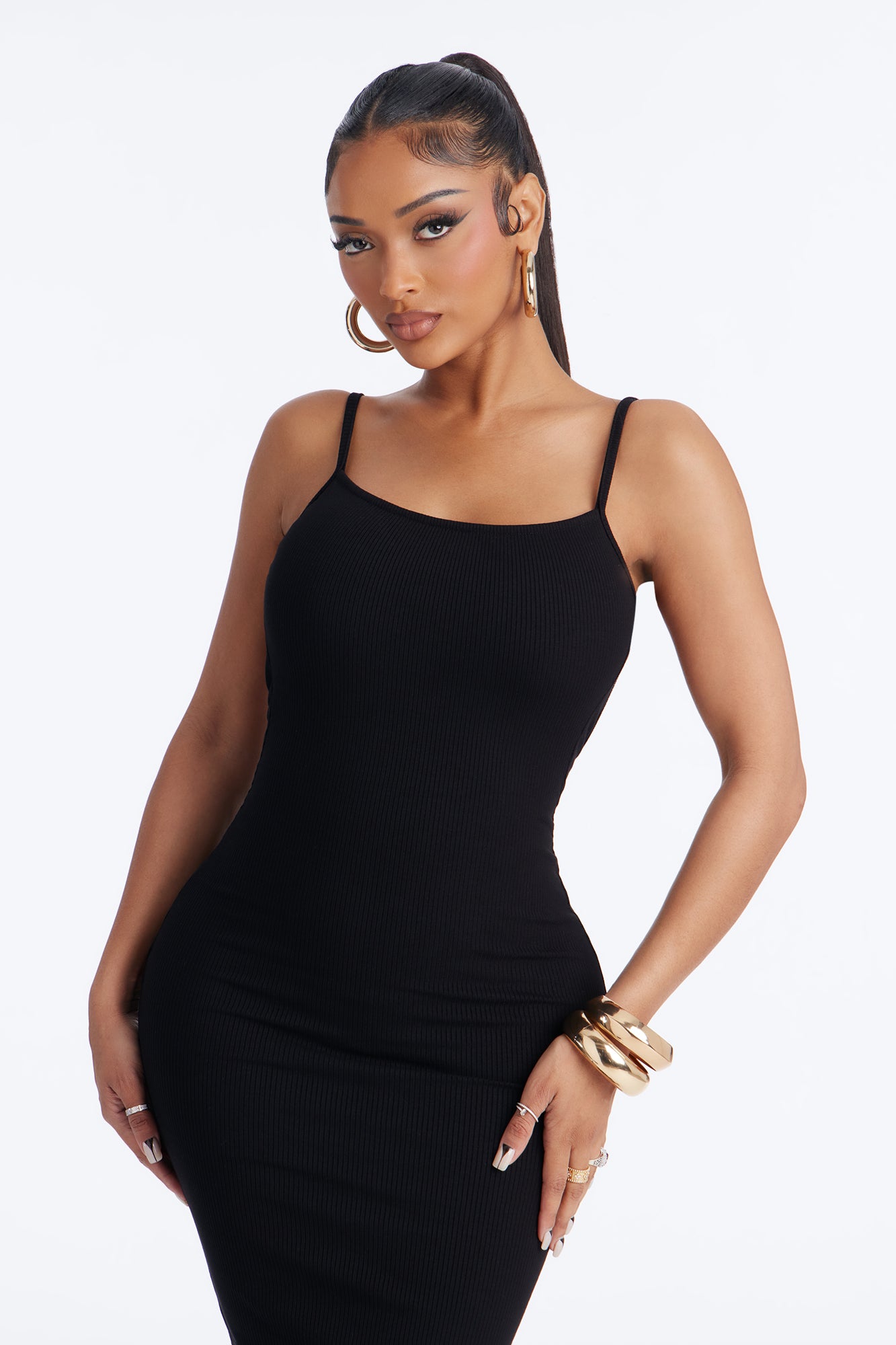 Chelsea Snatched Maxi Dress - Black image 2