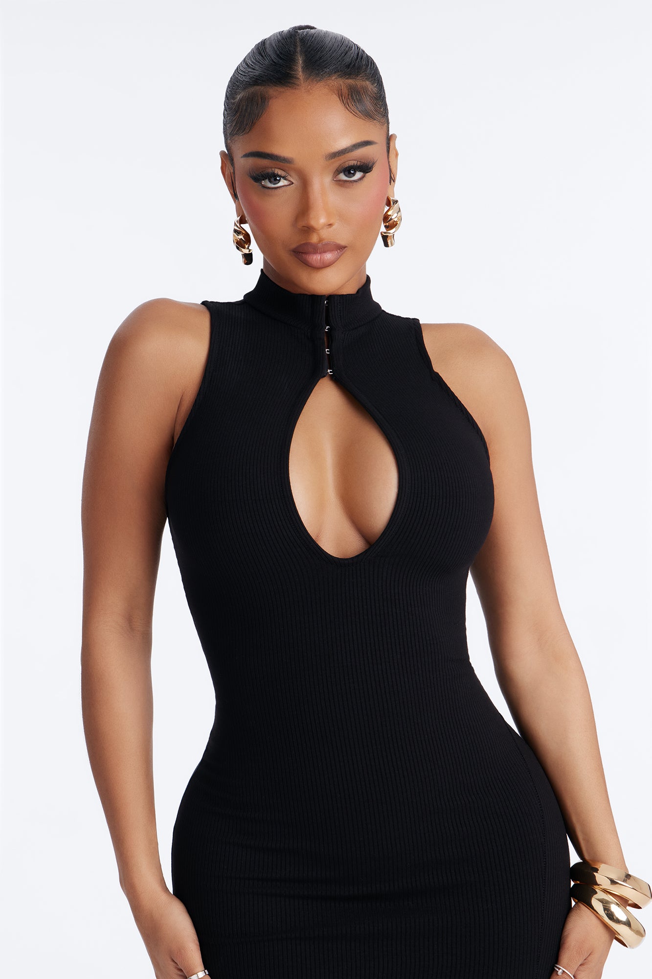 Kelly Snatched Maxi Dress - Black image 2