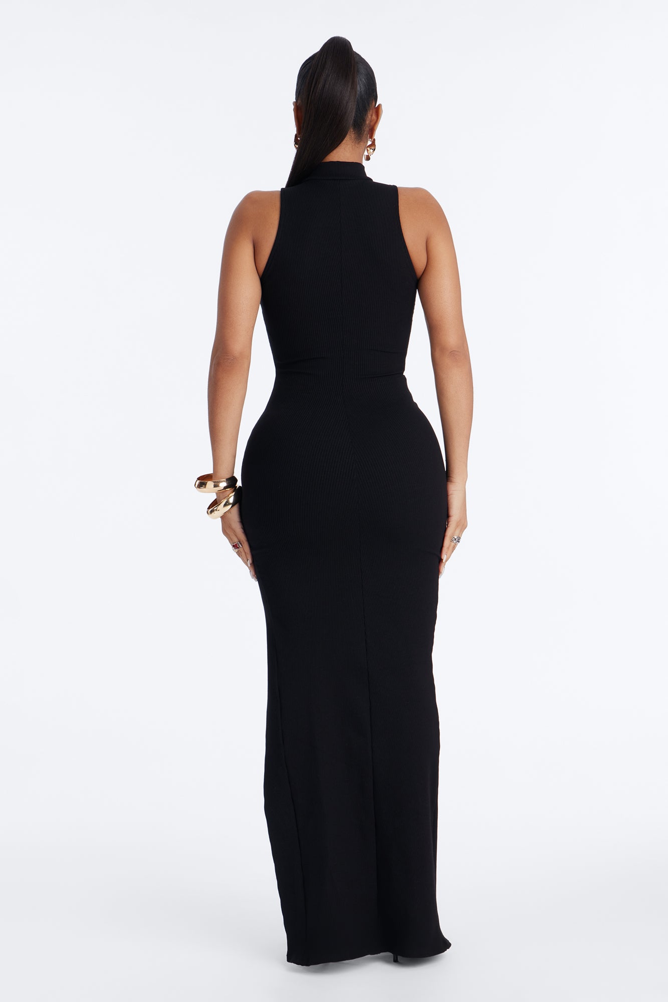 Kelly Snatched Maxi Dress - Black image 4
