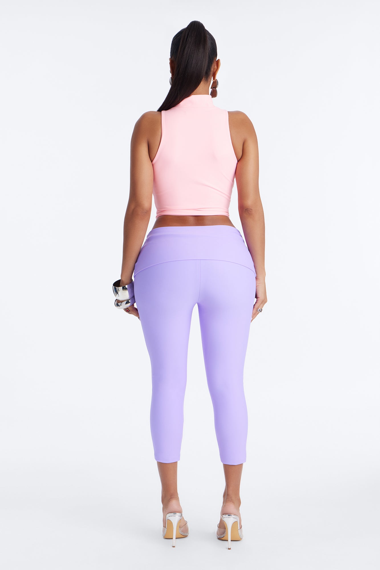 Roxy Form Double Lined Capri Pant Set - Pink/combo image 4