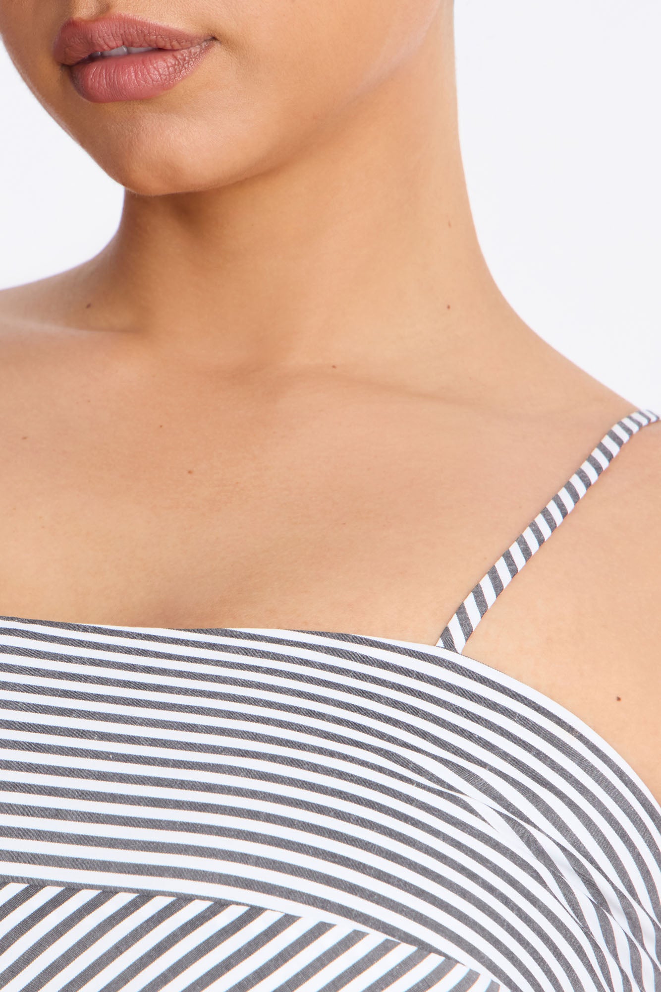 Sadie Striped Poplin Midi Dress - Black/White image 6