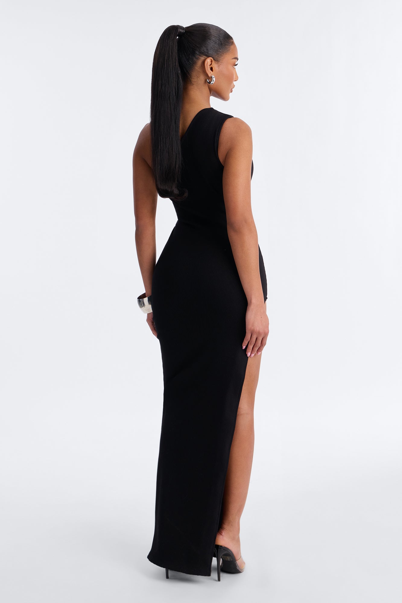 Scarlett Snatched High Slit Maxi Dress - Black image 4