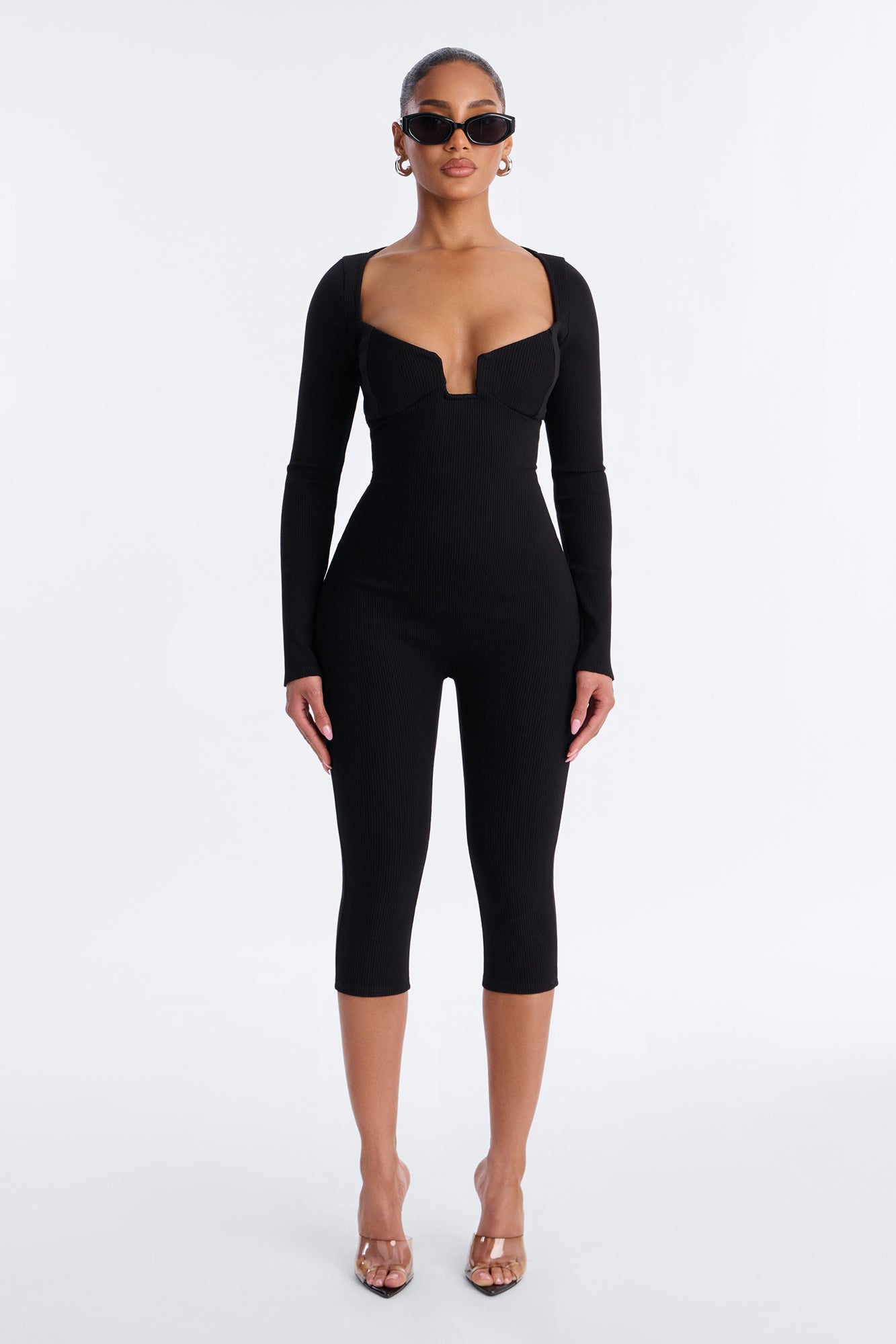 Scarlett Snatched Capri Jumpsuit - Black
