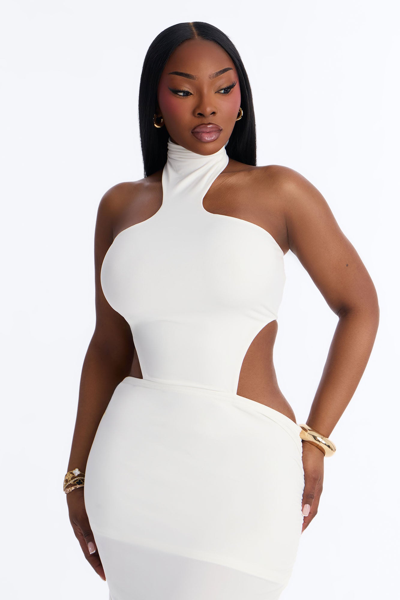 Kai Cut Out Twist Maxi Dress - White image 5