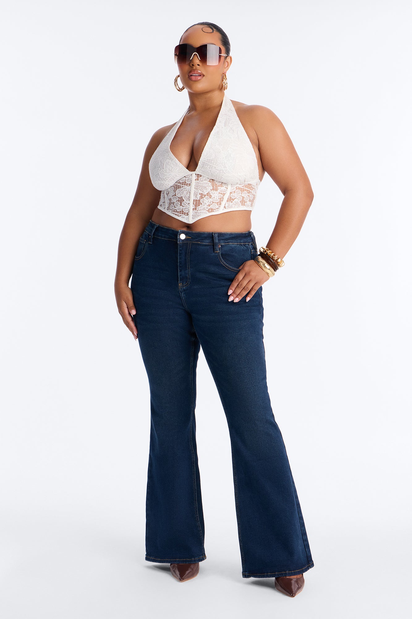 Lost In The City Lace Corset - White image 6