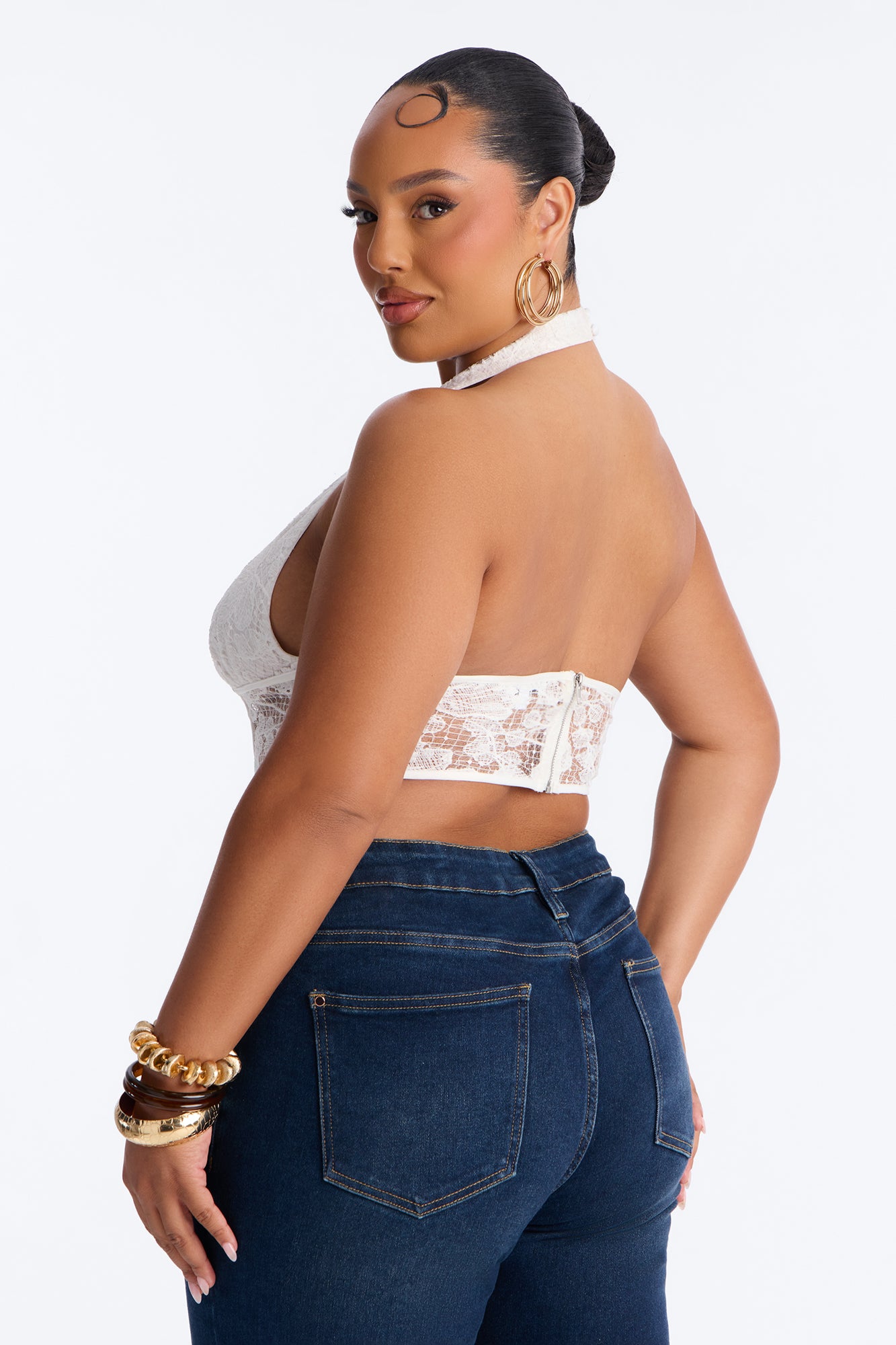 Lost In The City Lace Corset - White image 8