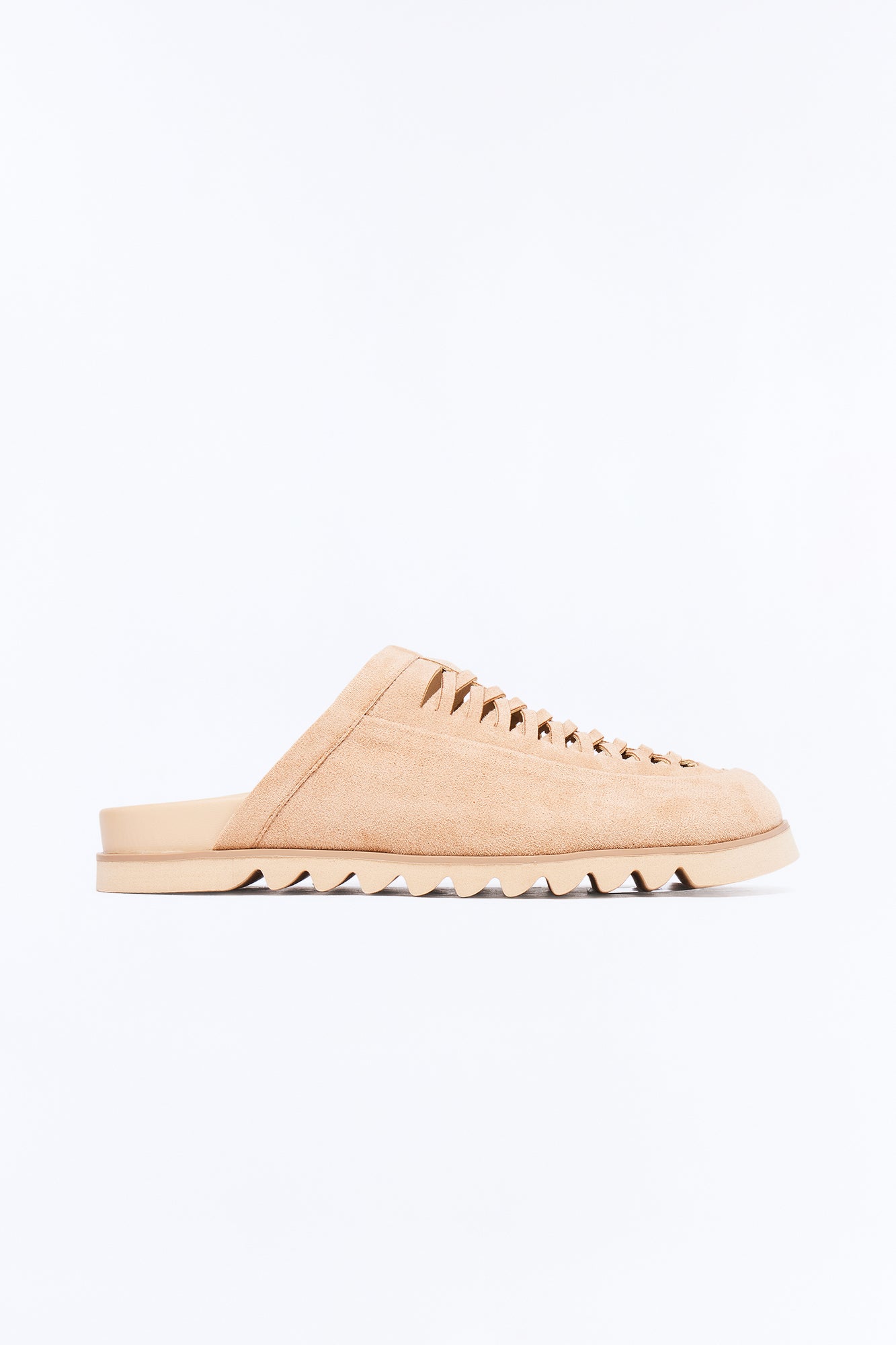 Woven Slip On Faux Suede Mule - Nude image 3