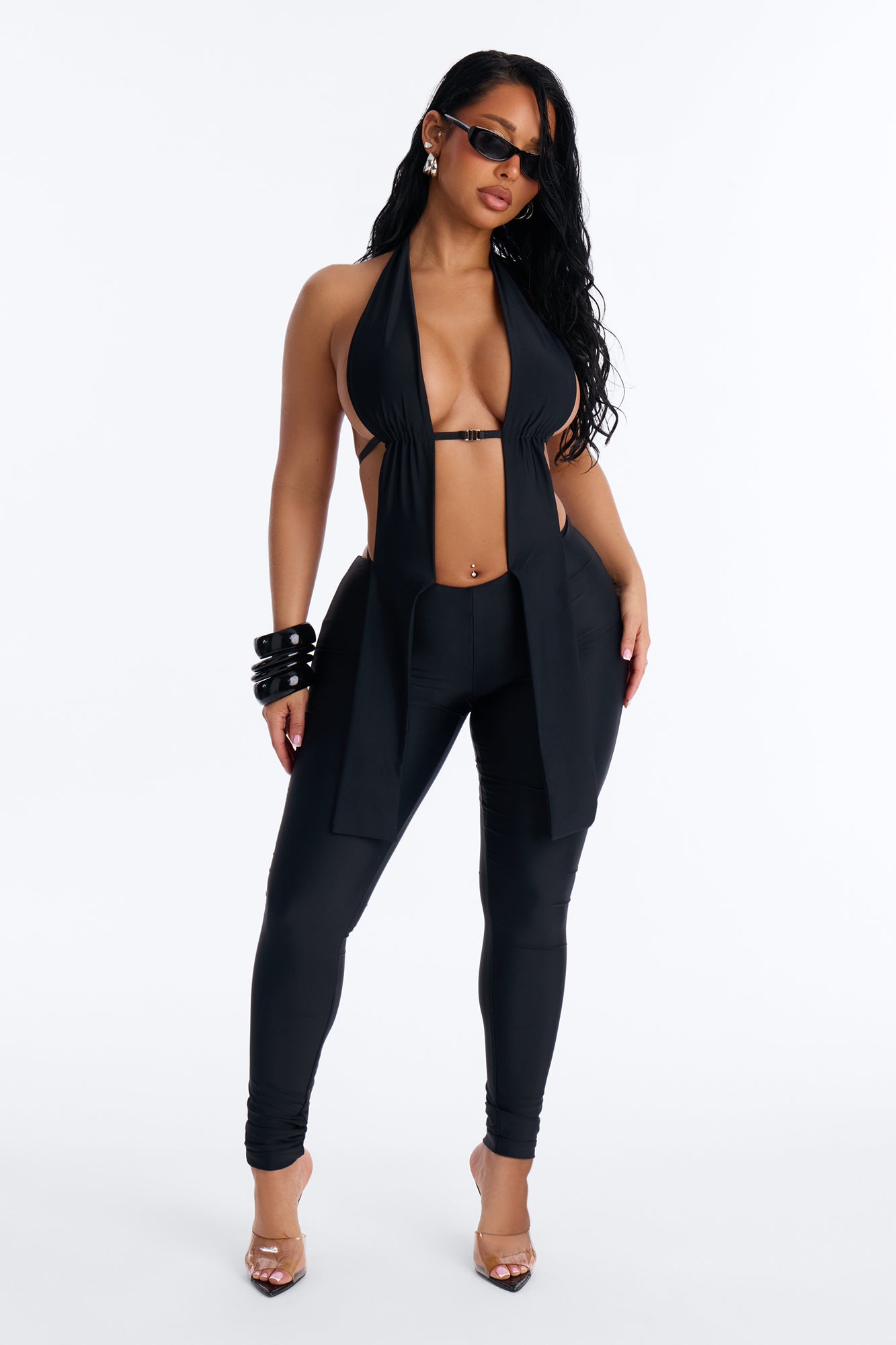 Rebel Form Double Lined Jumpsuit - Black