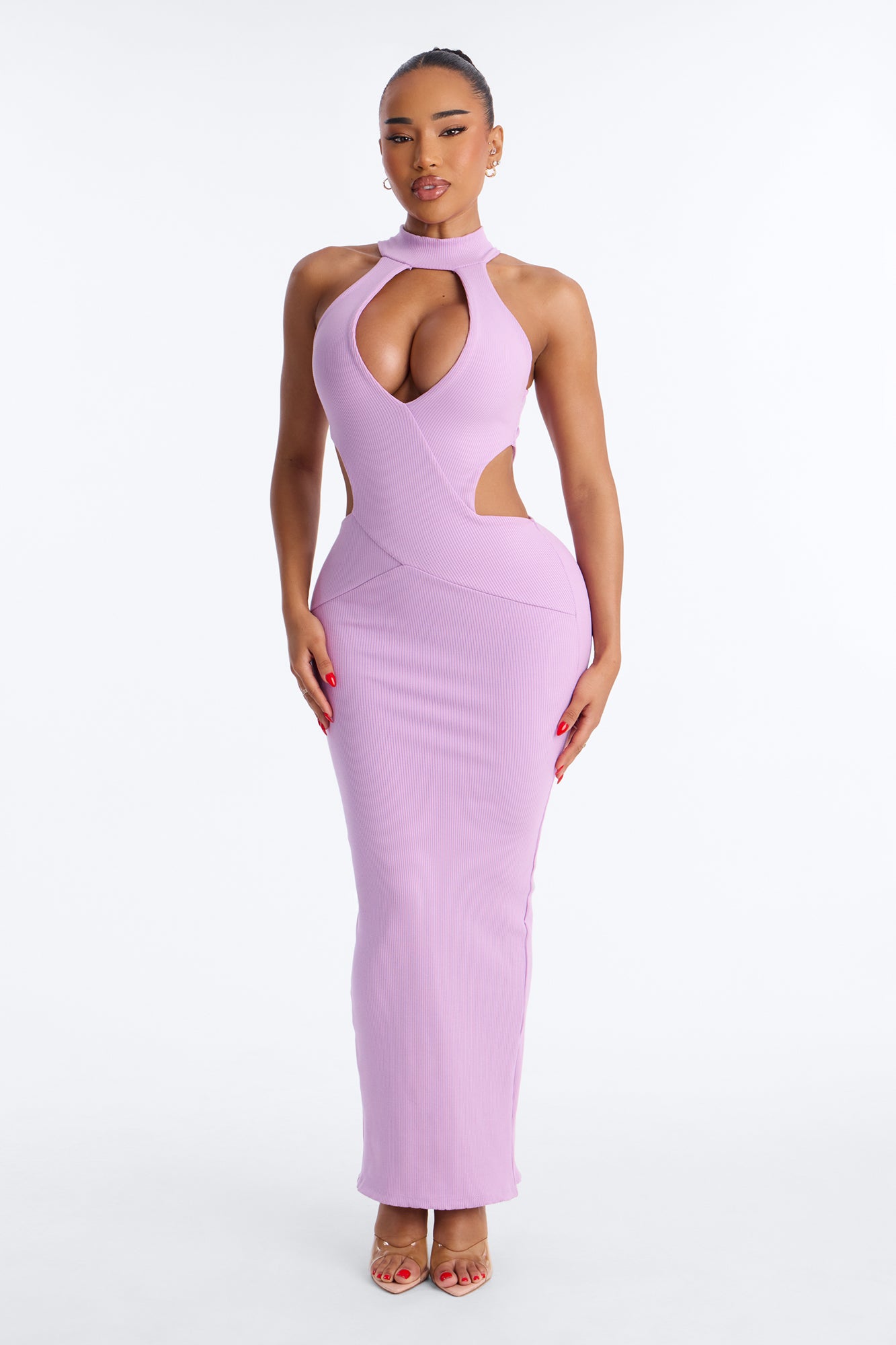 Scarlett Snatched Maxi Dress - Lilac